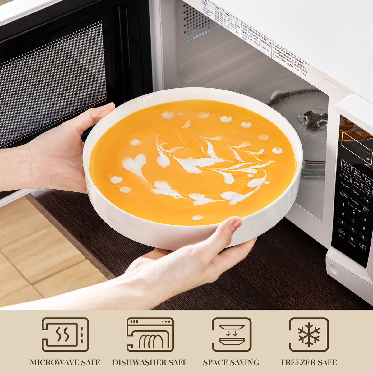 Malacasa Ceramic Dinner Plate And Bowl Kitchen Tableware Collection