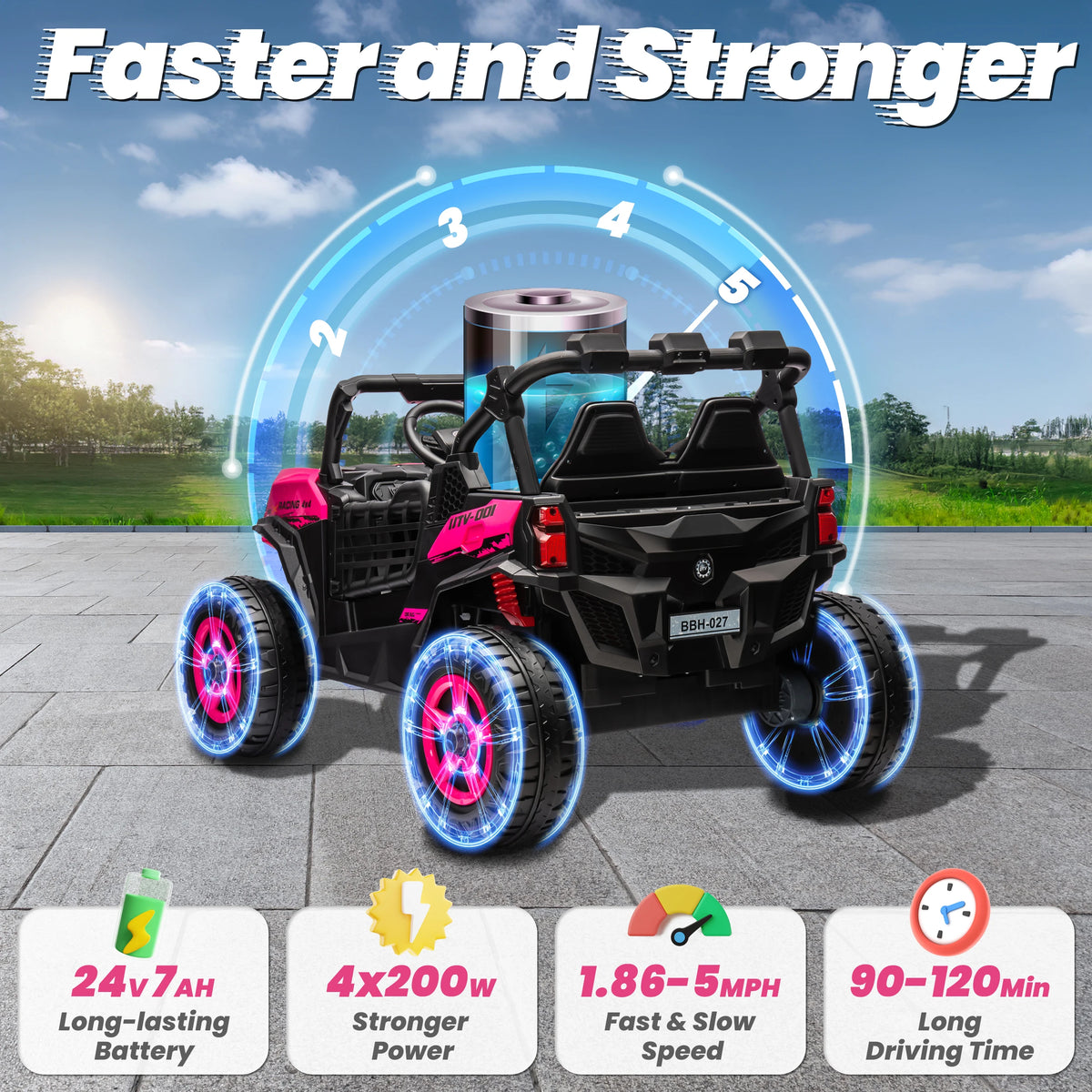 JOYRACER Electric Two Seater Remote Controlled Off Road UTV