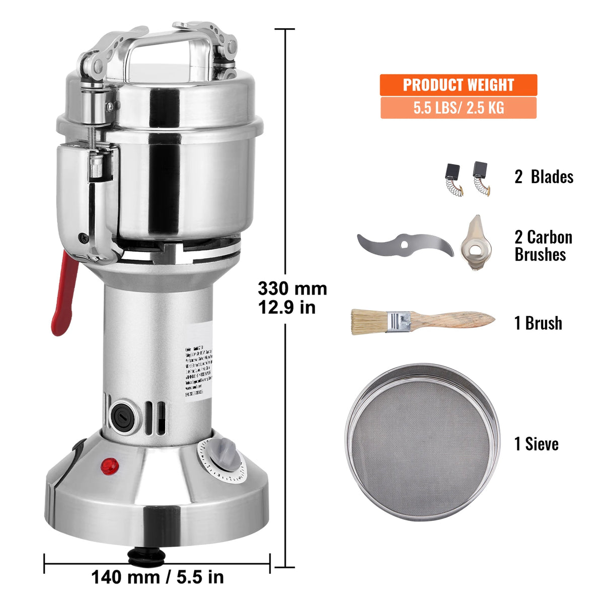 SucceBuy Commercial Electric Grain Mill Grinder For Herbs And Grains