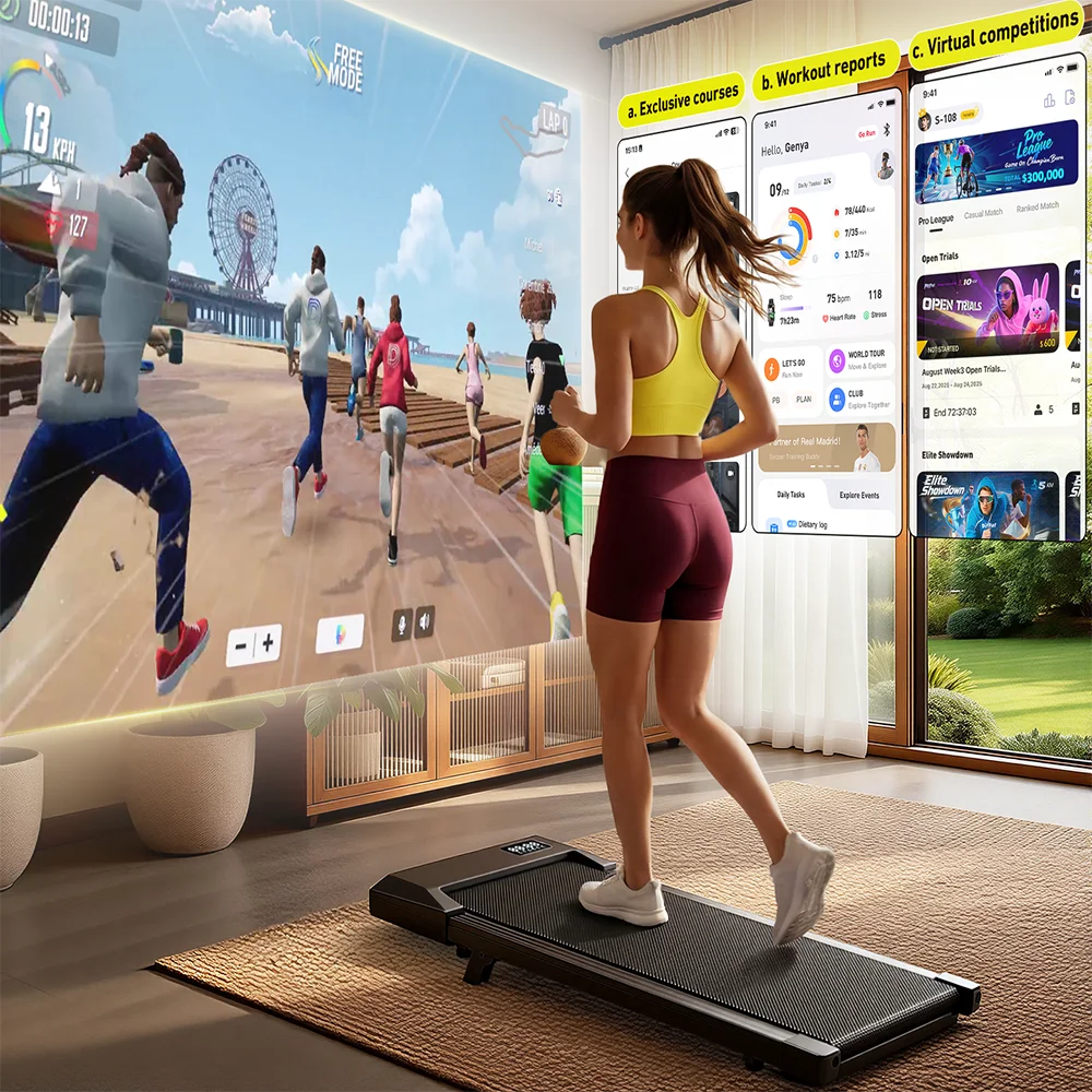 Superun Portable Under Desk Walking Pad Treadmill for Home