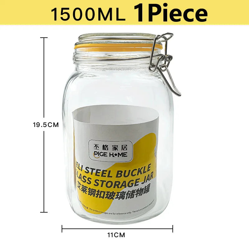 HeY LiLac Wide Mouth Glass Mason Jar With Airtight Lid