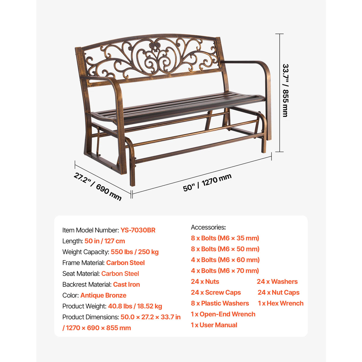 SucceBuy Wooden Outdoor Garden Bench for Patio and Park Furniture