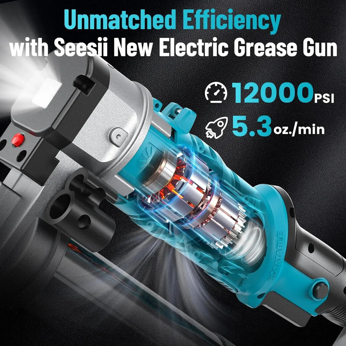 Seesii Brushless Electric Grease Gun for Makita Battery Systems