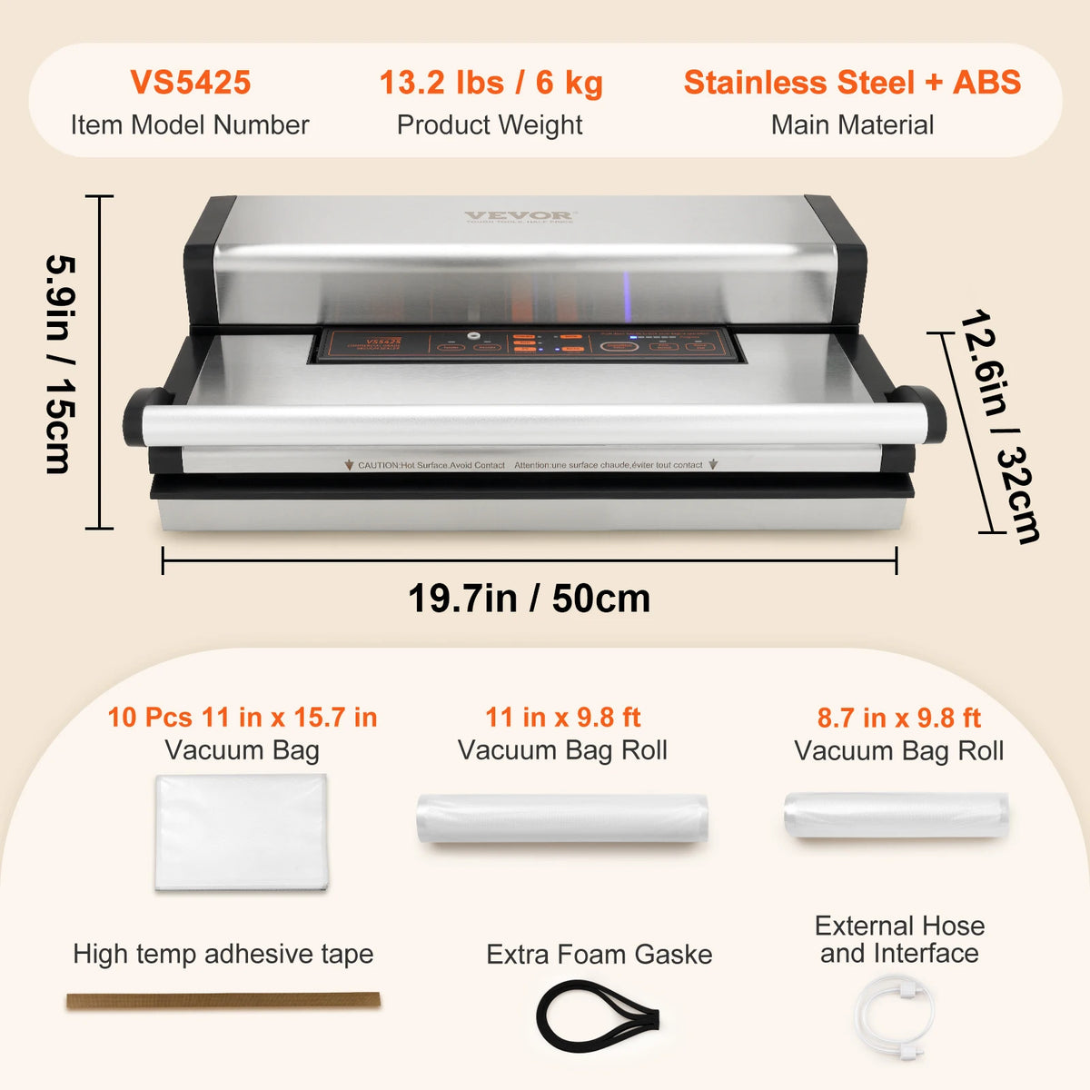 SucceBuy Commercial Automatic Vacuum Sealer for Food Packaging and Preservation