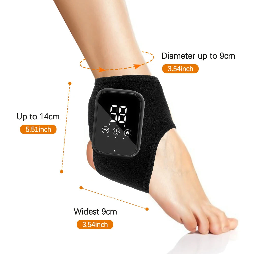 Hailicare Electric Heating Ankle Guard Vibration Foot Massager