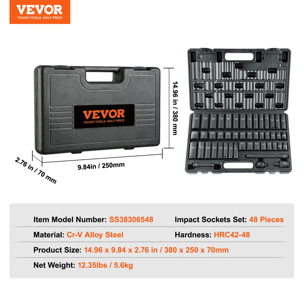 SucceBuy Professional Impact Socket Set For Automotive Repairs